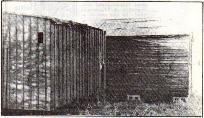 The original wooden hut "Tawasenthia" beside the River Derwent in Darley Abbey